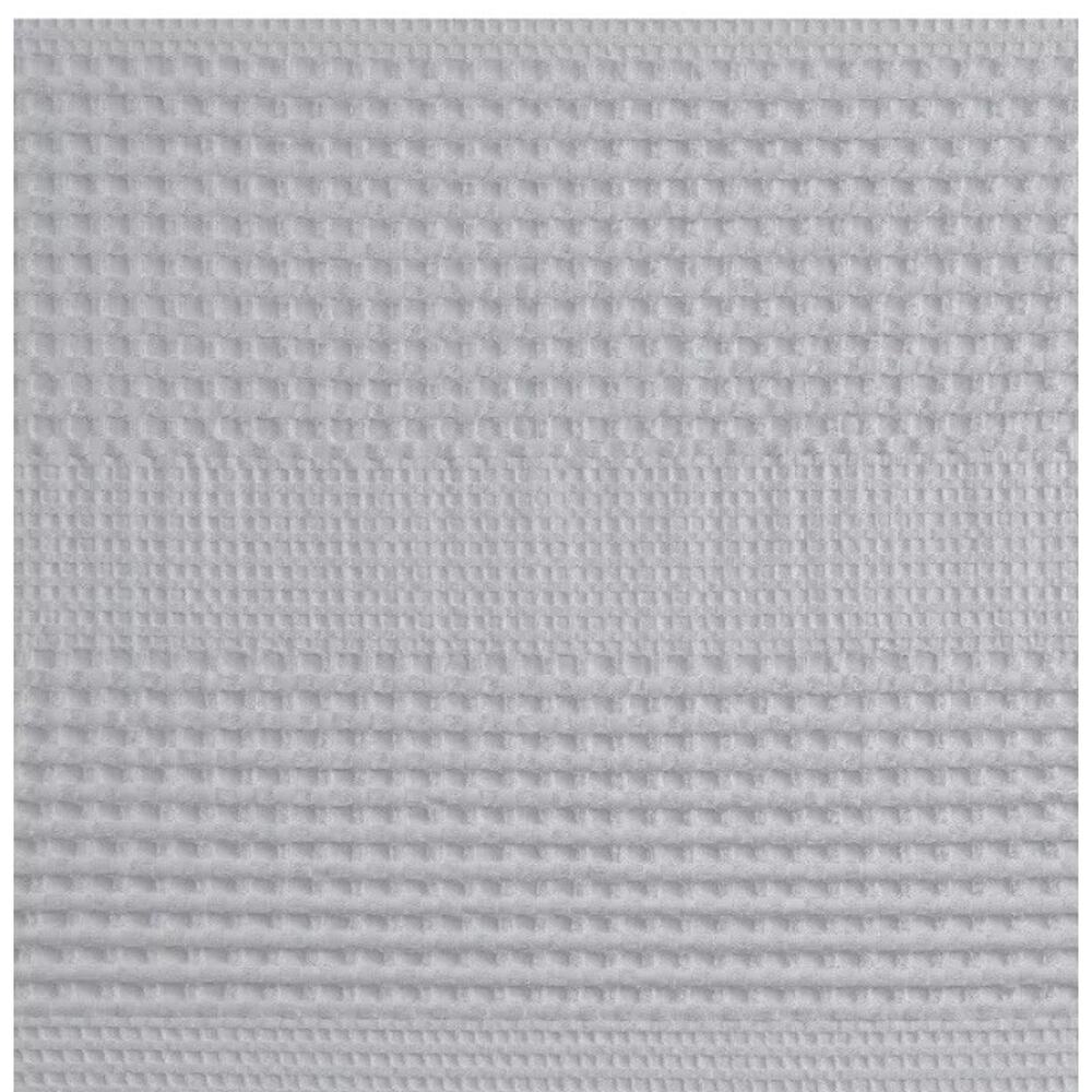 Madison Park Shower Curtain Gray Waffle Textured Cotton Fabric 72x72 NEW - Picture 4 of 5